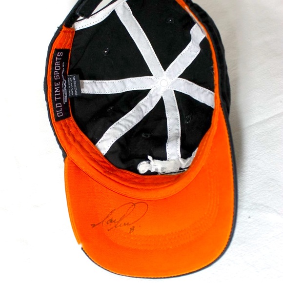 NHL PHILADELPHIA FLYERS PLAYER MARK RECCHI SIGNED Baseball Cap Hat Black Orange - Picture 2 of 12